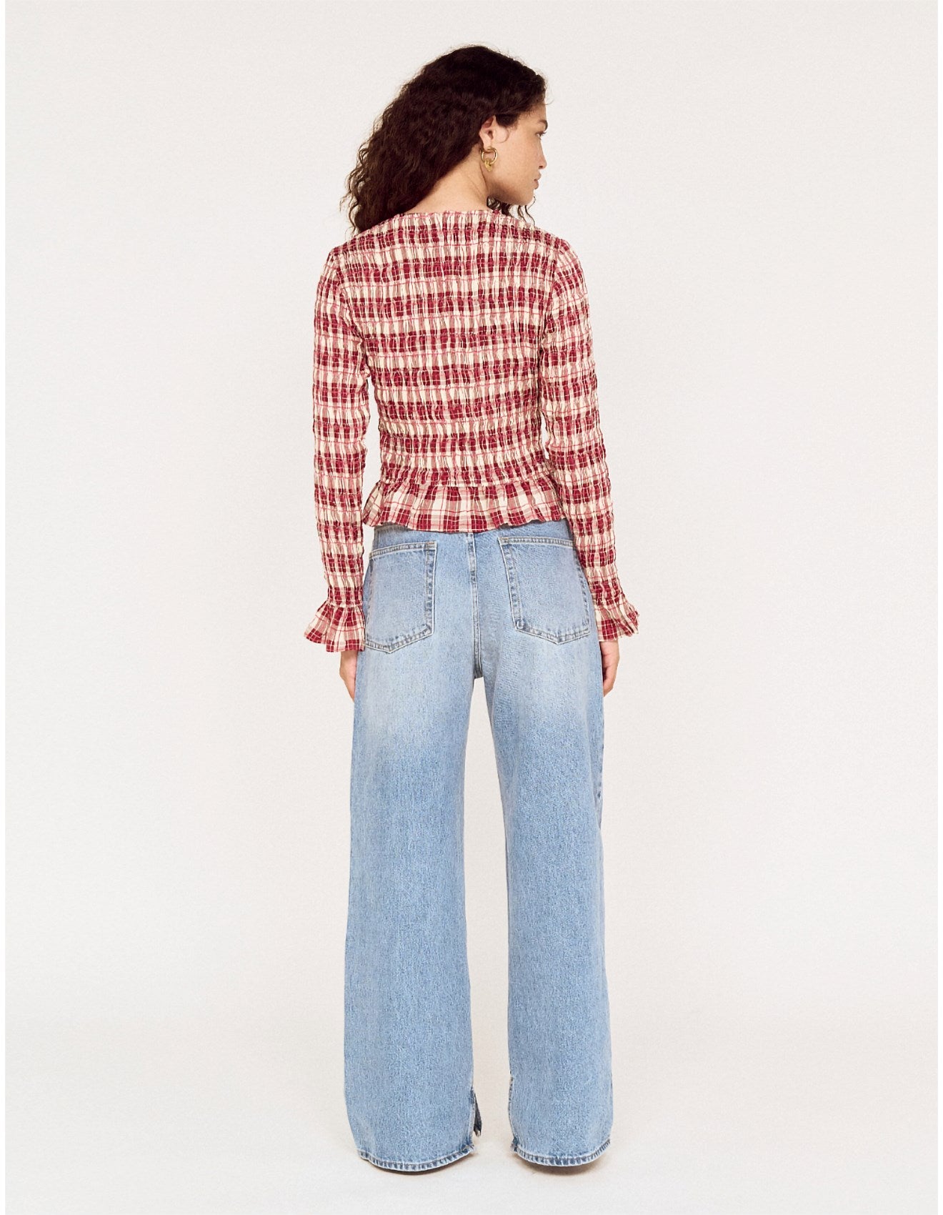 MINK PINK - Anouk Shirred Top - Check