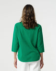 GOONDIWINDI - Sorbet Cotton 3/4 Sleeve Raglan Knit - Bright Green
