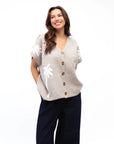 LABEL OF LOVE - Palm Embroidered Knit - Natural