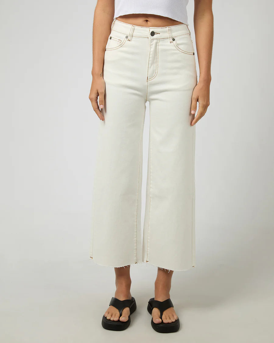 ALL ABOUT EVE - Charlie High Rise Wide Leg Jean - Vintage White