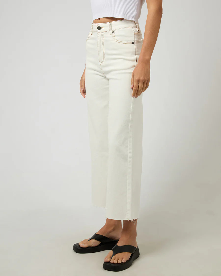 ALL ABOUT EVE - Charlie High Rise Wide Leg Jean - Vintage White