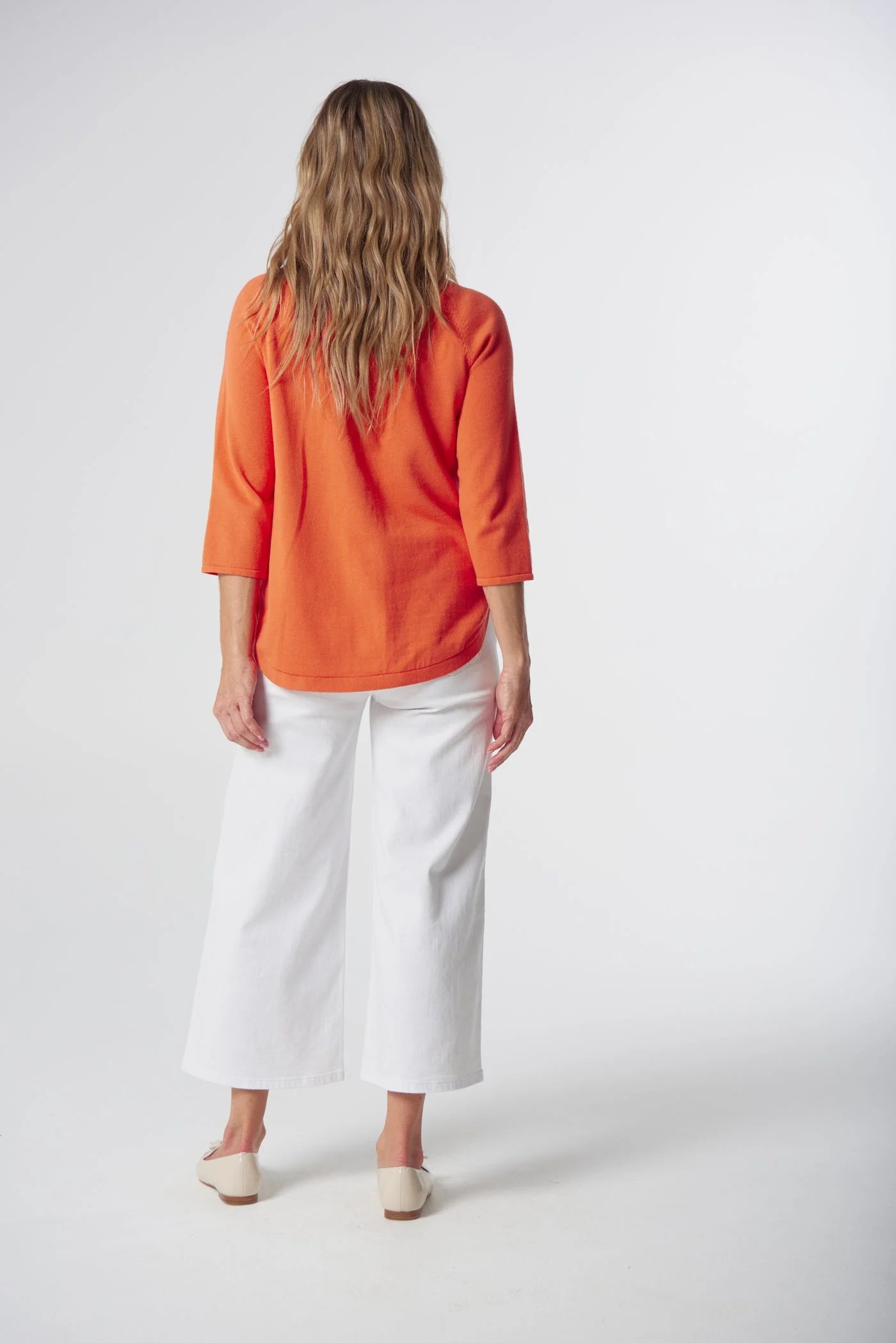 GOONDIWINDI - Sorbet Cotton 3/4 Sleeve Raglan Knit - Orange