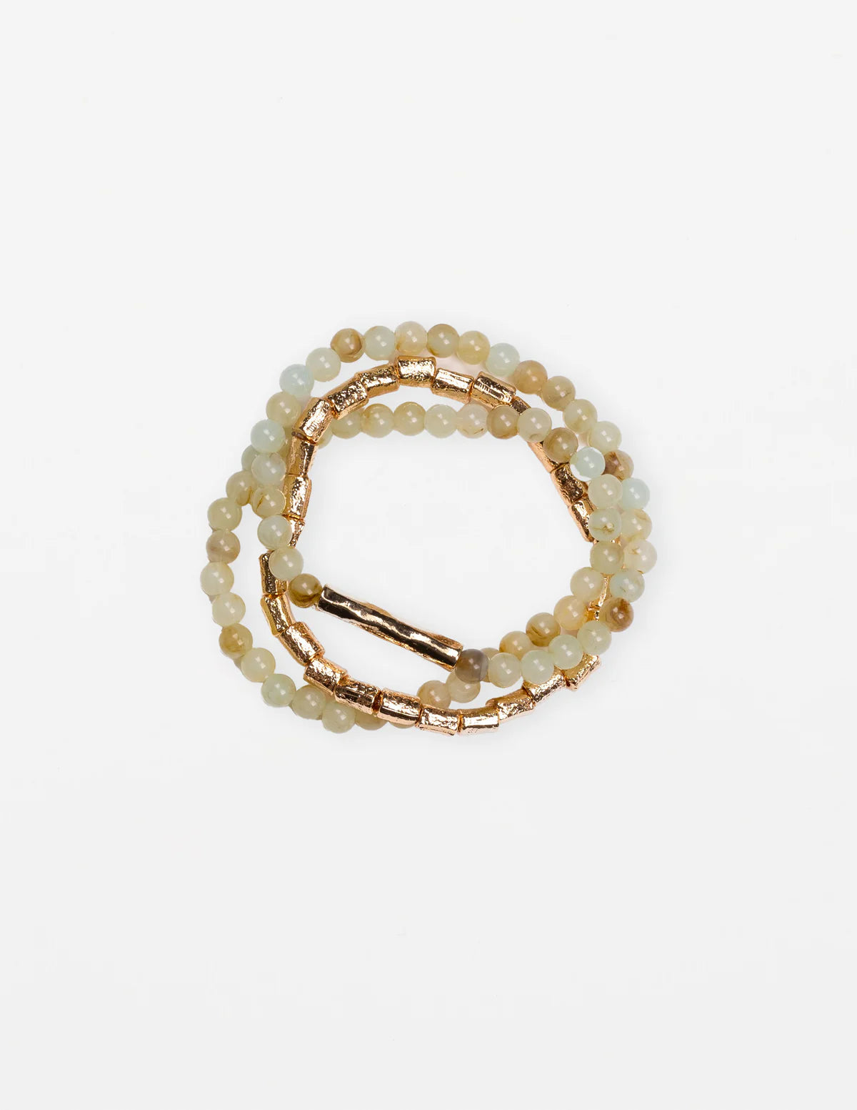 STELLA + GEMMA - Green and gold bracelet