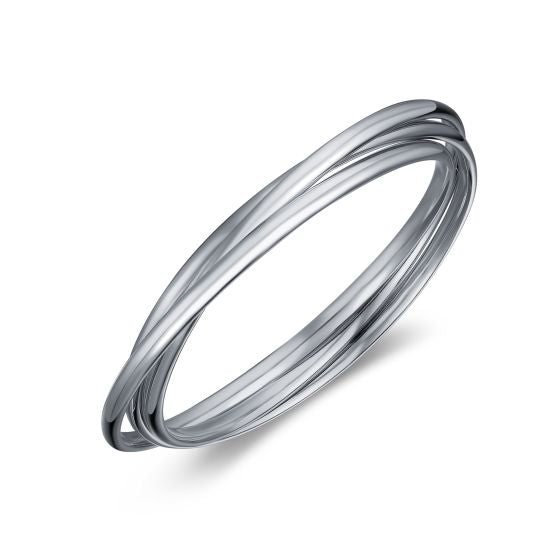 MYJS - Interlocking Bangle - Silver