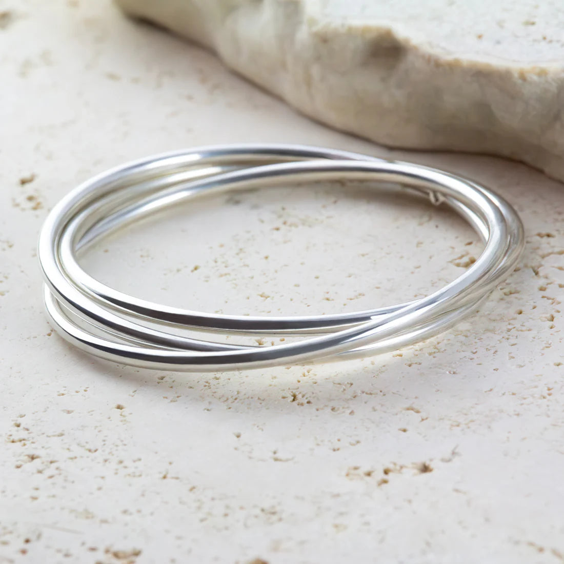 MYJS - Interlocking Bangle - Silver