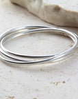 MYJS - Interlocking Bangle - Silver