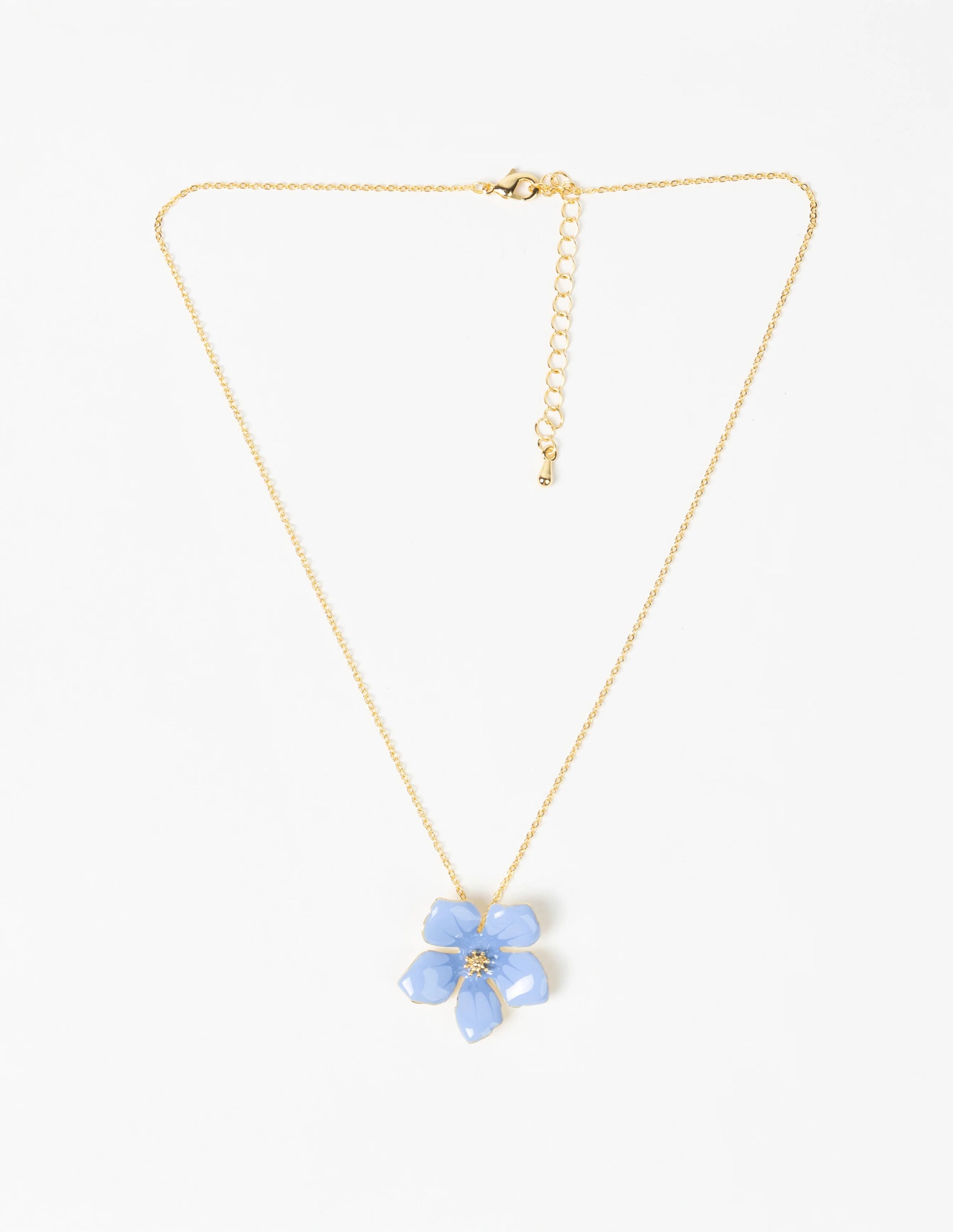 STELLA + GEMMA - Flower Necklace - Milk Blue