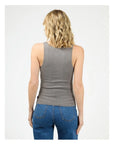 ALL ABOUT EVE - Washed Rib Lace Tank - Charcoal