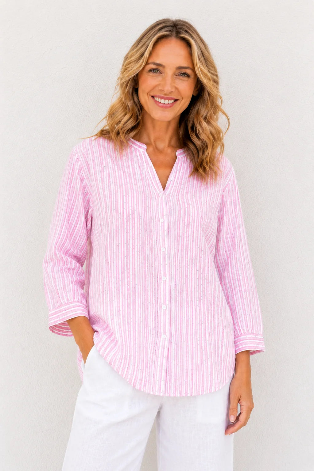 MAGLIA - Mondo Stripe Shirt - Cerise