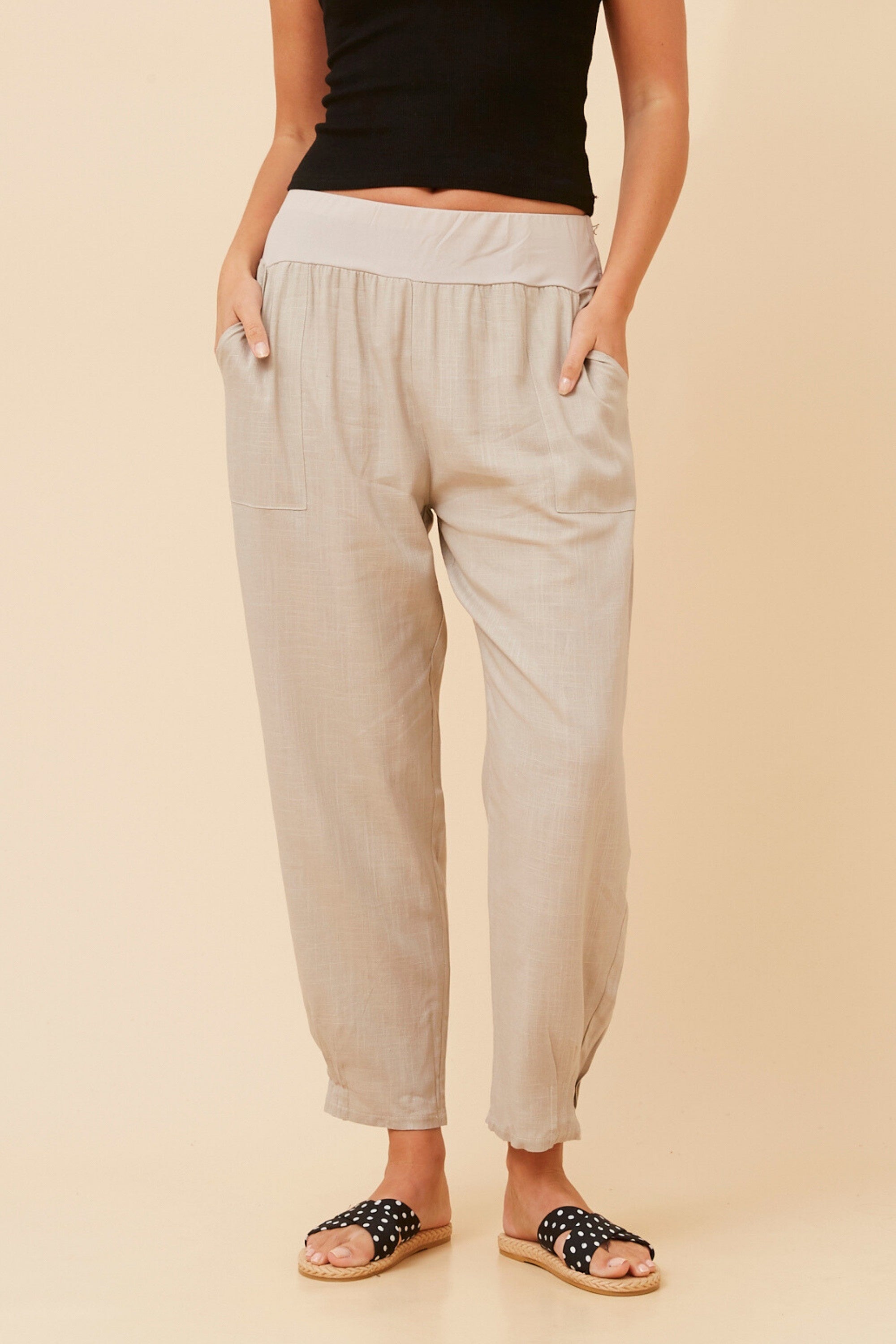 MAGLIA - Lux Lucy Tuck Pant - Natural