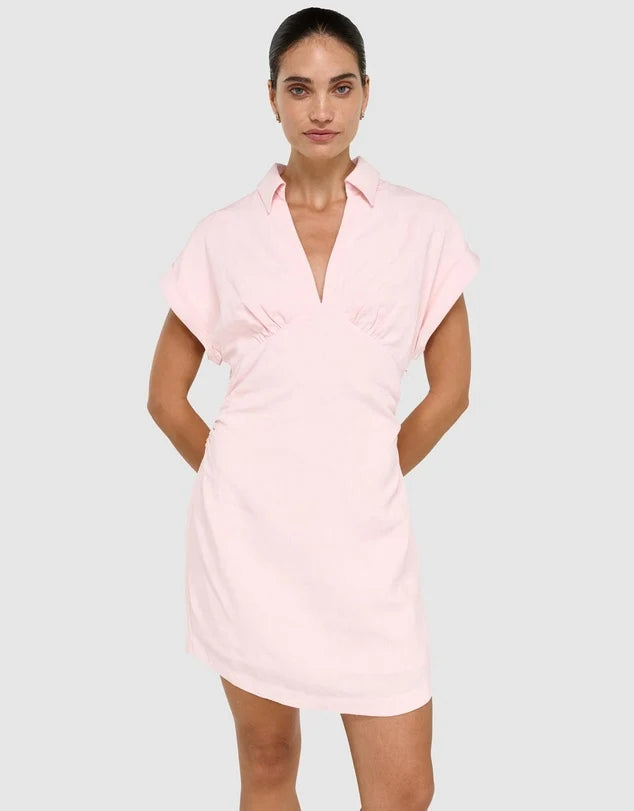 STAPLE THE LABEL - Avella Mini Dress - Rose Pink
