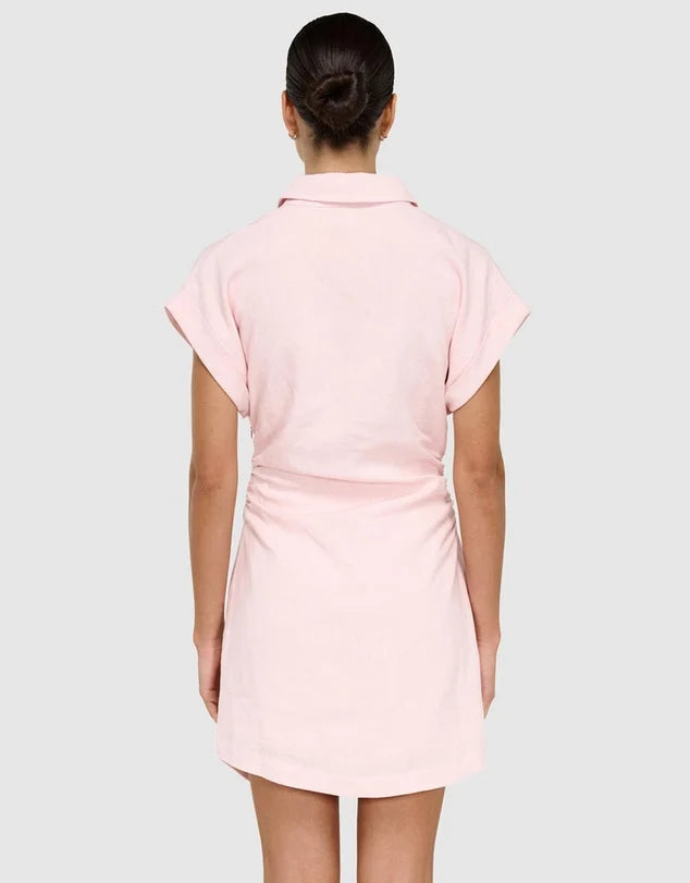 STAPLE THE LABEL - Avella Mini Dress - Rose Pink