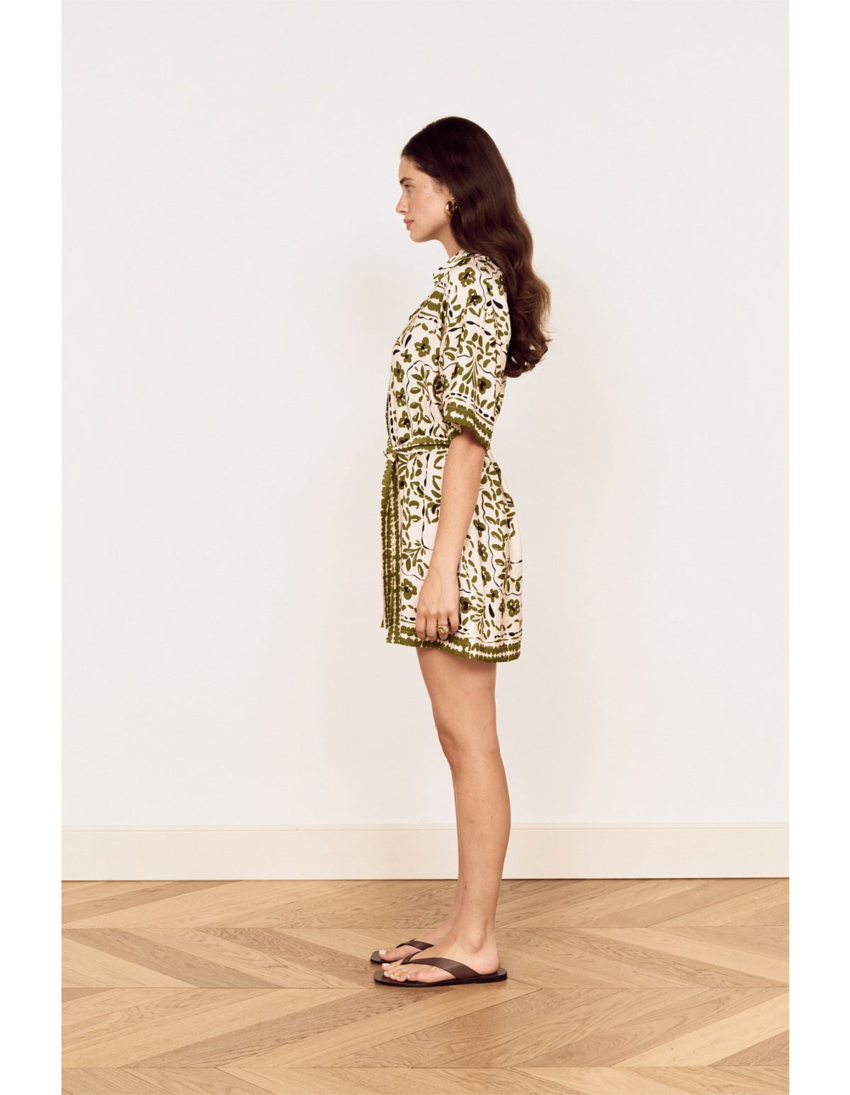 MINK PINK - Remi Shirt Mini Dress - Olive