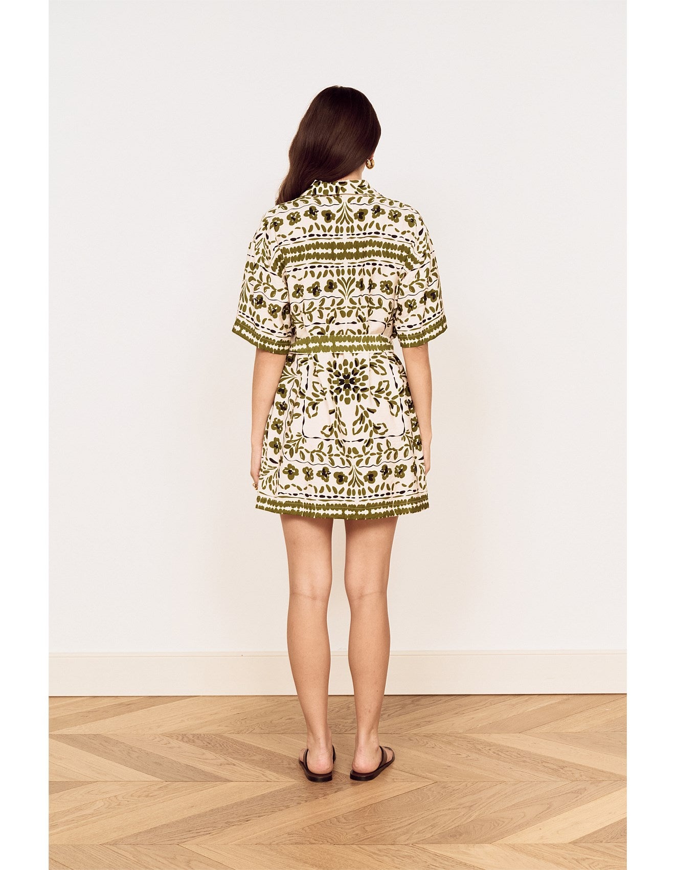 MINK PINK - Remi Shirt Mini Dress - Olive