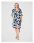 GORDON SMITH - Riviera Print Dress - Navy/White