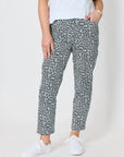 GORDON SMITH - Oasis Print Slim Leg Pant - Navy/White