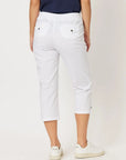 THREADZ - Santorini Cropped Cotton Pant - White
