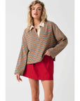 CARTEL & WILLOW - Alisa Rugby Tee - Toffee Stripe