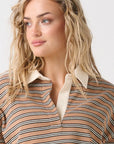 CARTEL & WILLOW - Alisa Rugby Tee - Toffee Stripe