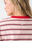 CARTEL & WILLOW - Felix Long Sleeve - Red Pink Stripe
