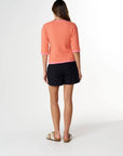 CLOTH + PAPER + SCISSORS - Solar Knitted Henley - Peach