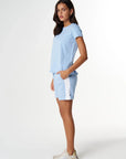CLOTH + PAPER + SCISSORS - The Shaped Hem Tee - Sky-ride Blue