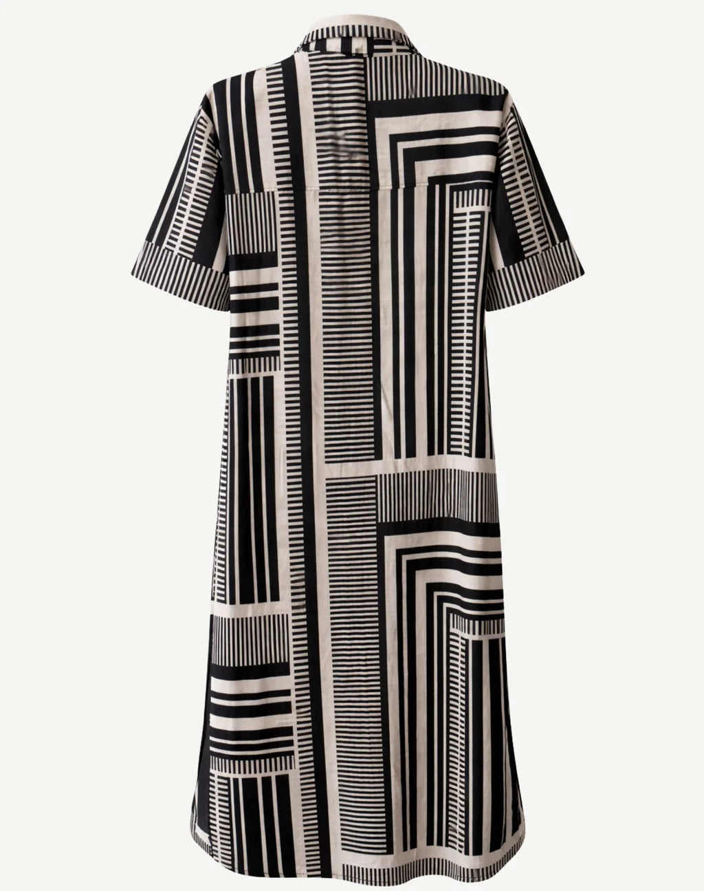 CORFU - Navy/Cream Geometric Dress