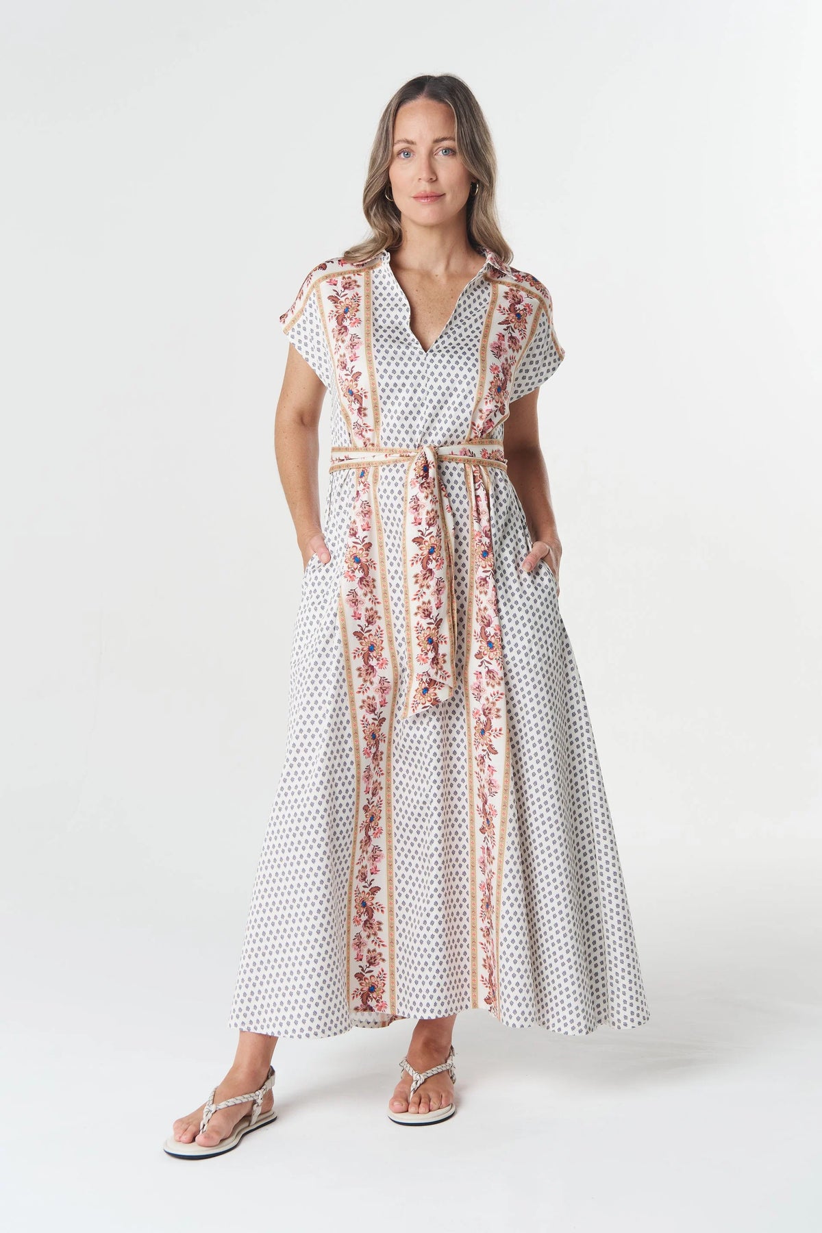 GOONDIWINDI - Shell Cotton Dress - Sunset Manor Print