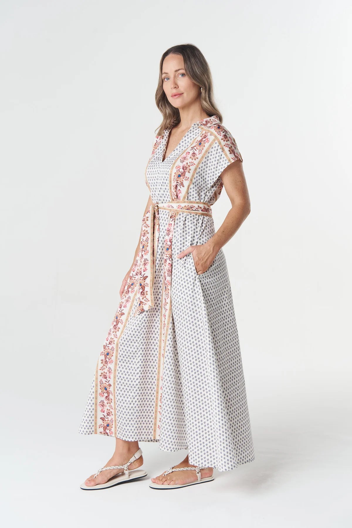 GOONDIWINDI - Shell Cotton Dress - Sunset Manor Print