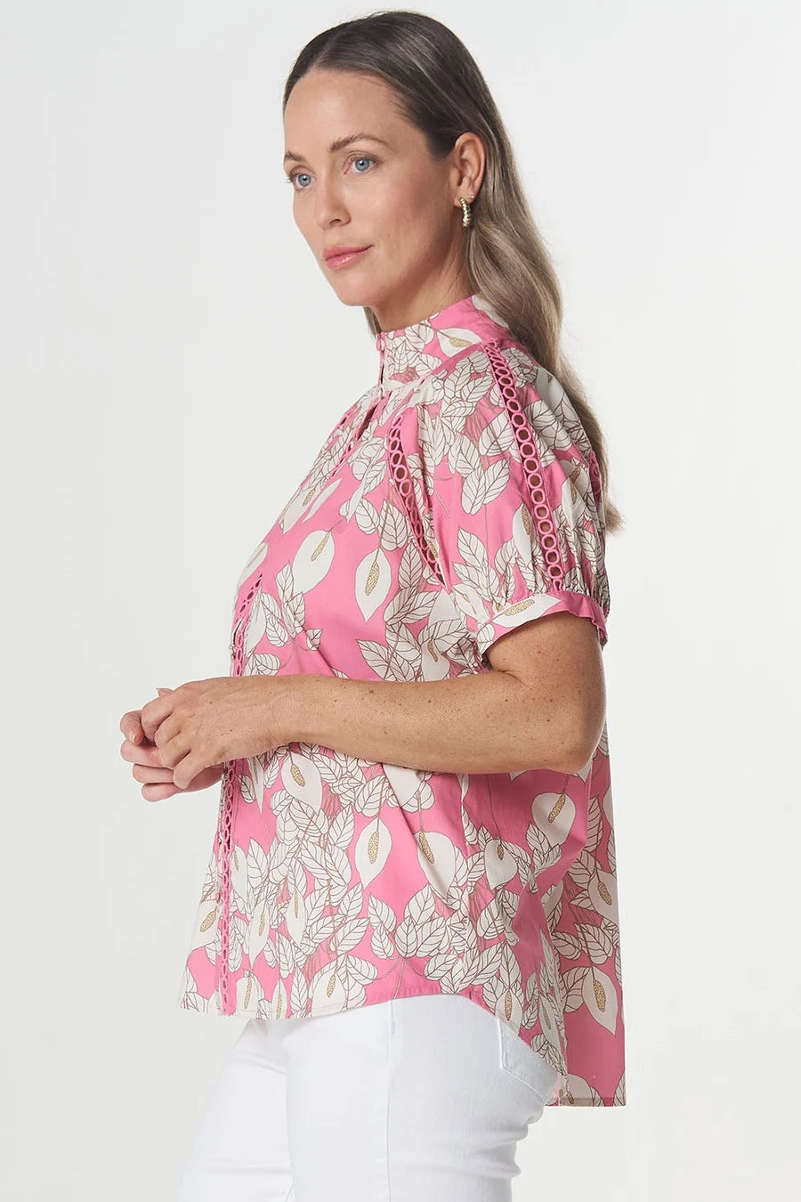 GOONDIWINDI - The daisy Blouse - Flamingo Flower
