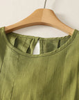 EIGHT SEPTEMBER - Elegant Pleated Solid Tank Top - Moss