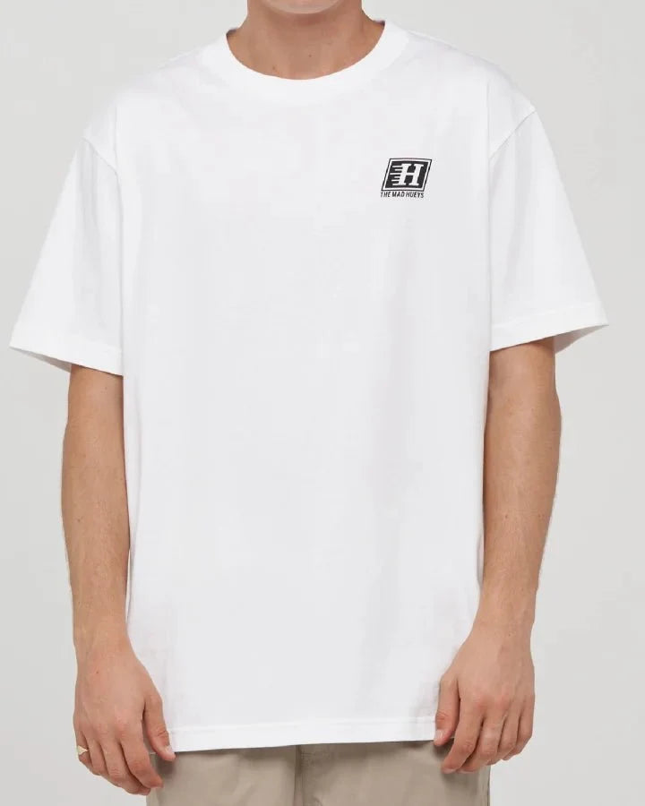 THE MAD HUEYS - Parallel Huey’s SS Tee - White