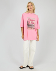 ALL ABOUT EVE - Coastline Oversized Tee - Pink