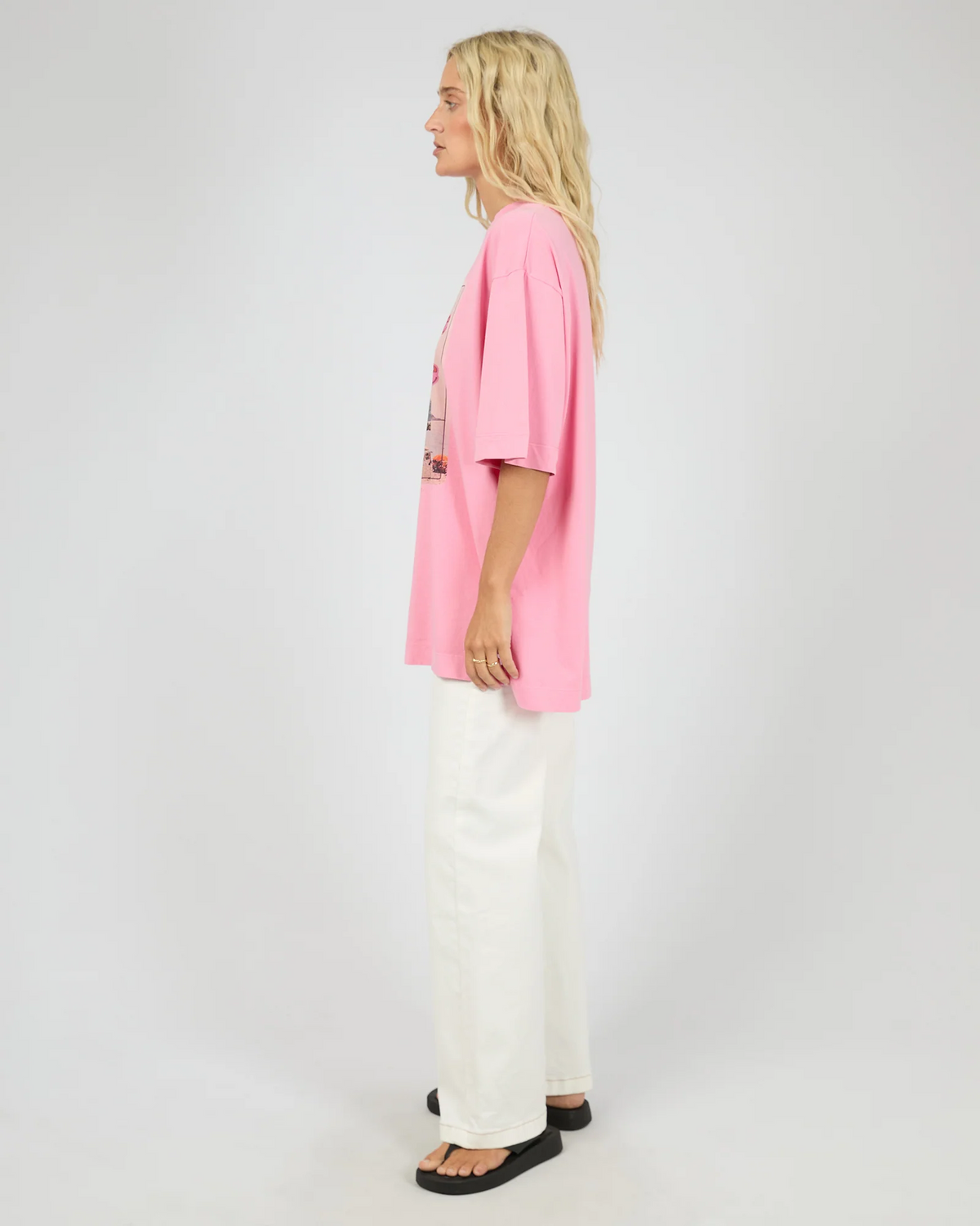 ALL ABOUT EVE - Coastline Oversized Tee - Pink