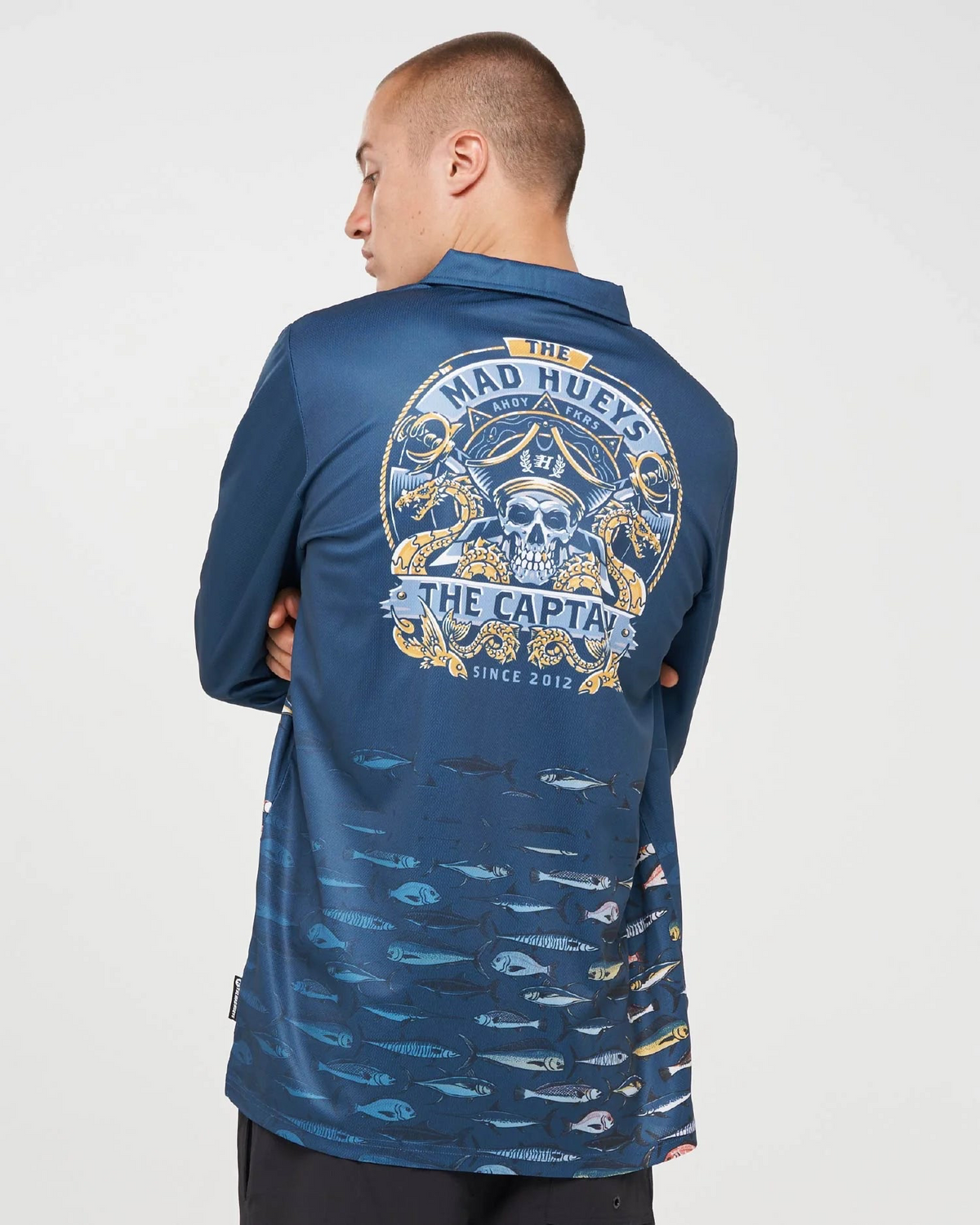MAD HUEYS - Dragon Captain UPF 50+ Fishing Jersey - Navy