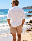 BACK BAY - Linen shorts - Tan