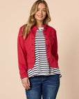 THREADZ - Maggie Denim Jacket - Red