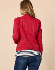 THREADZ - Maggie Denim Jacket - Red