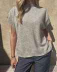 NATIVE WORLD - Side Buttoned Vest.  Natural