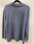 BROMLEY - Pure Wool Blue Jumper