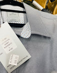 A K DEMIRE- Long Sleeved Dress Shirt.  Black/White.  Slim FIt