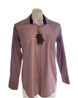 MENDORAL SHIRTS- Red Patterned Long Sleeved Casual Shirt.