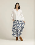 GOONDIWINDI COTTON-  Lace Insert Blouse.  White