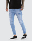 NENA AND PASADENA-  KISS CHACEY Salem Cargo Jogger Crystal Blue