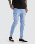 NENA AND PASADENA-  KISS CHACEY Salem Cargo Jogger Crystal Blue