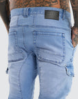 NENA AND PASADENA-  KISS CHACEY Salem Cargo Jogger Crystal Blue
