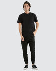 NENA AND PASADENA -  KISS CHACEY Salem Cargo Jogger.  Vintage Black