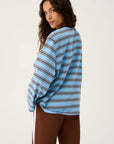 CARTEL & WILLOW - Harley Long Sleeve - Truffle/Ice Stripe