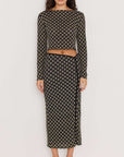 MINK PINK - Luca Stretch Lace Skirt - Black/Cream