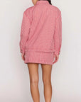 MINK PINK - Freya Stripe Denim Jacket - Red Stripe